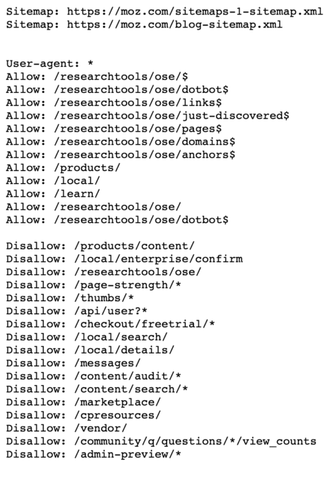 moz robots file