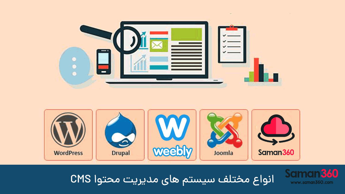 نمونه‌هایی از سیستم‌های مدیریت محتوا کدام‌ها هستند؟